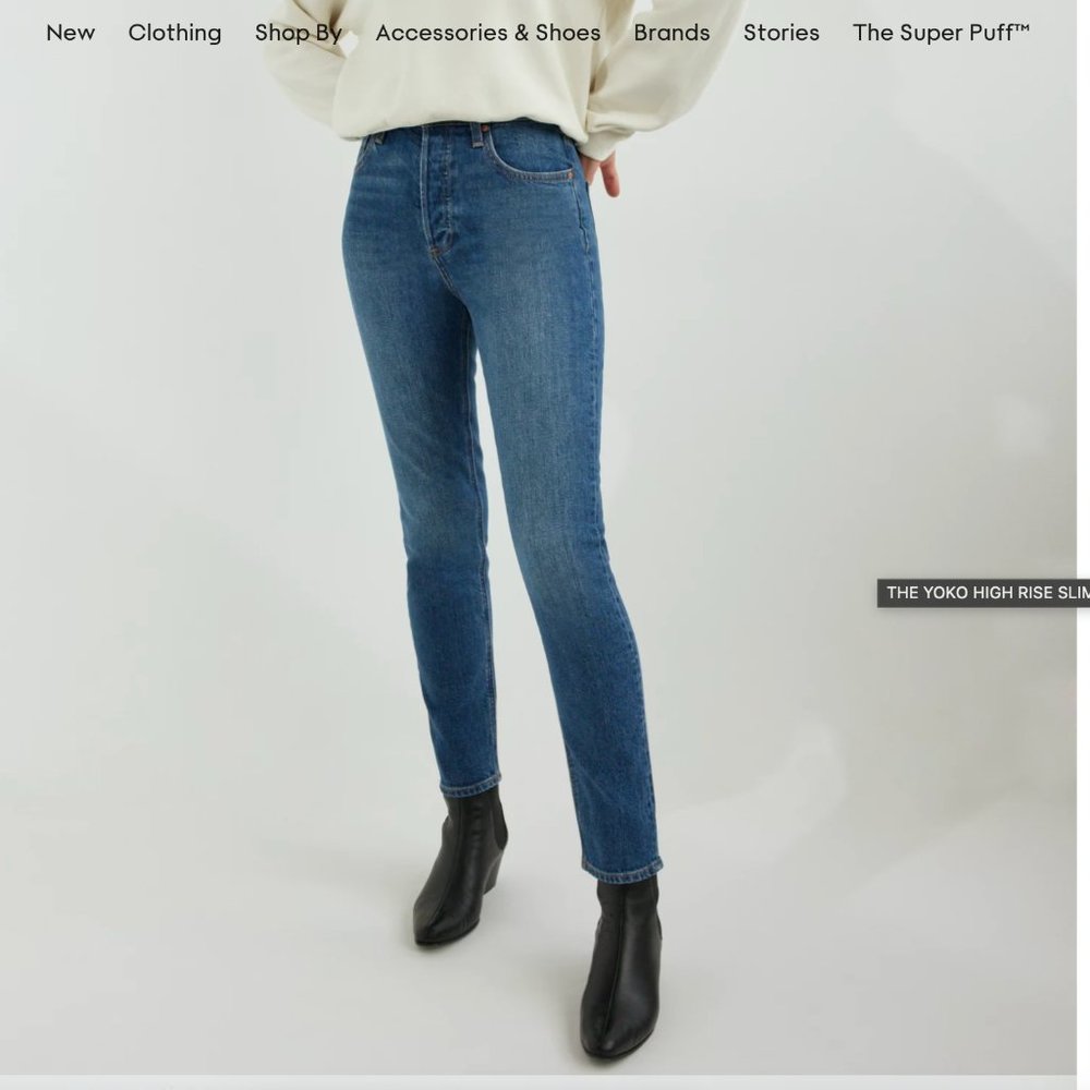 Aritzia Denim Forum Yoko High Rise Slim